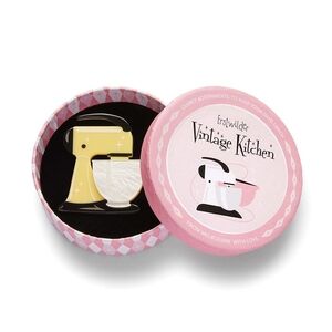 Erstwilder Vintage Kitchen Mixer - Yellow and White Spin Me Right Round Lemon